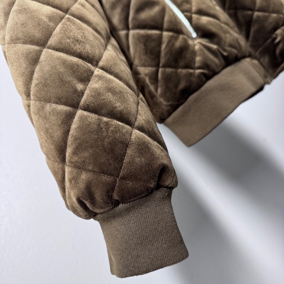 Medium GBG Los Angeles by Guess Quilted Velvet Full-Zip Bomber Jacket - Picture 5 of 12